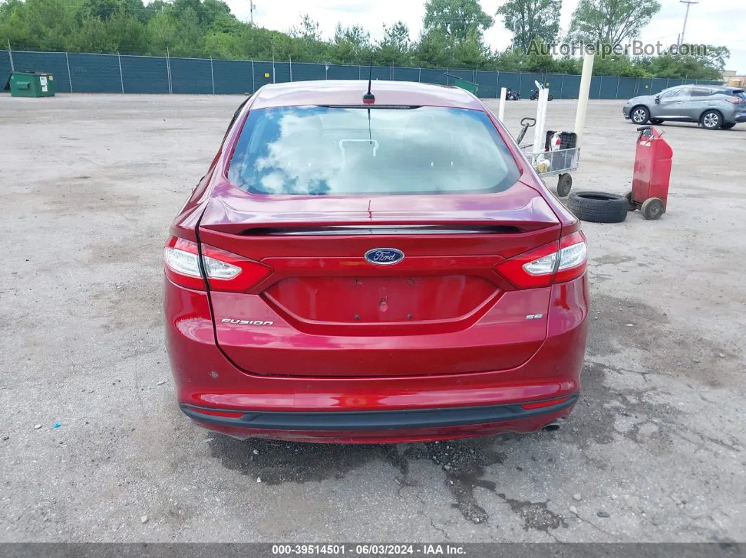 2014 Ford Fusion Se Maroon vin: 3FA6P0H70ER396158