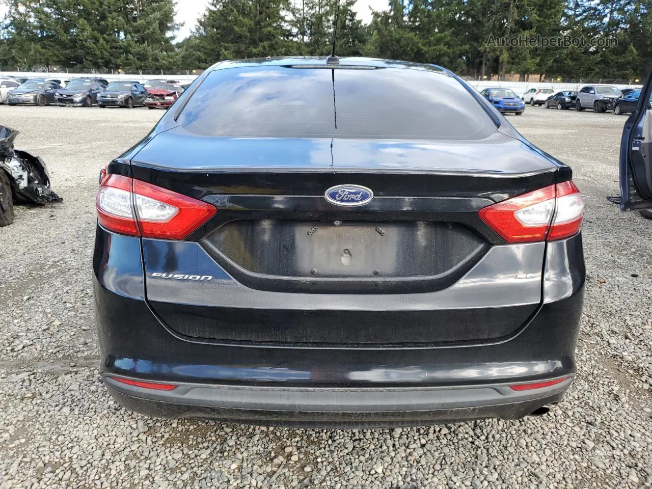 2016 Ford Fusion Se Black vin: 3FA6P0H70GR159561