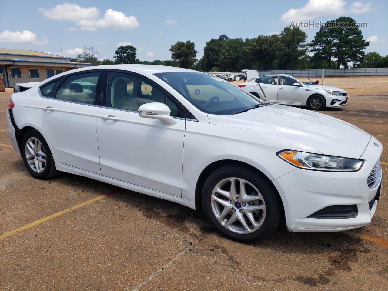 2016 Ford Fusion Se White vin: 3FA6P0H70GR223971