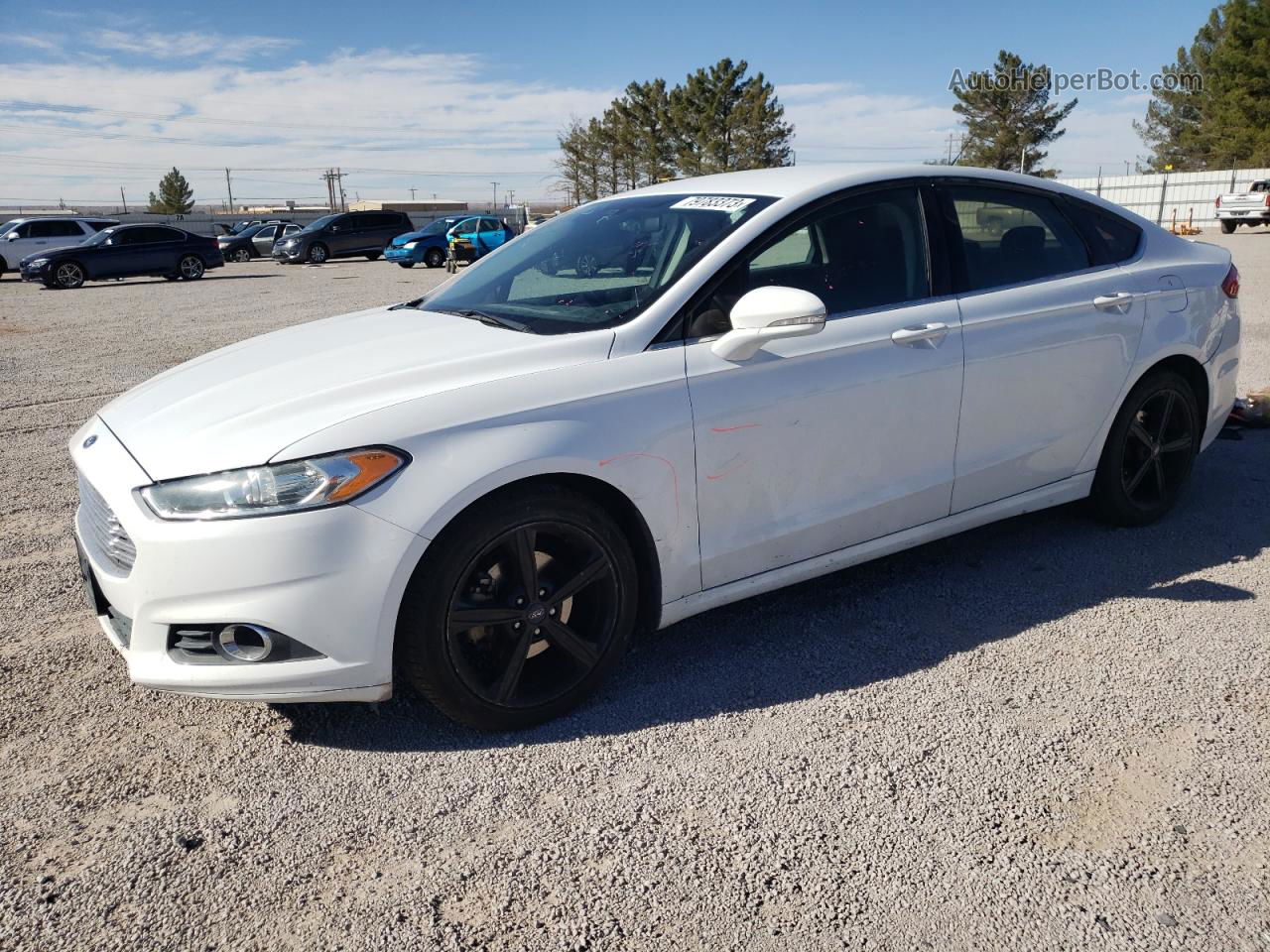 2016 Ford Fusion Se White vin: 3FA6P0H70GR354561