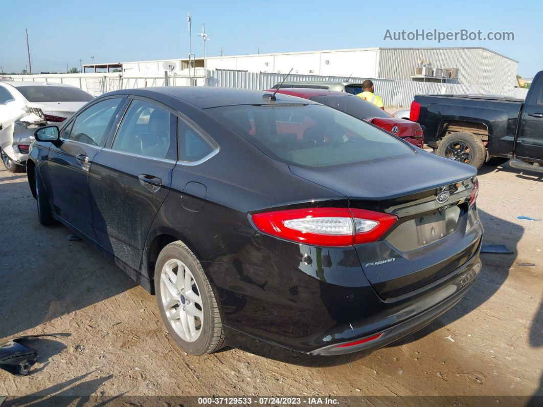 2016 Ford Fusion Se Black vin: 3FA6P0H70GR359145