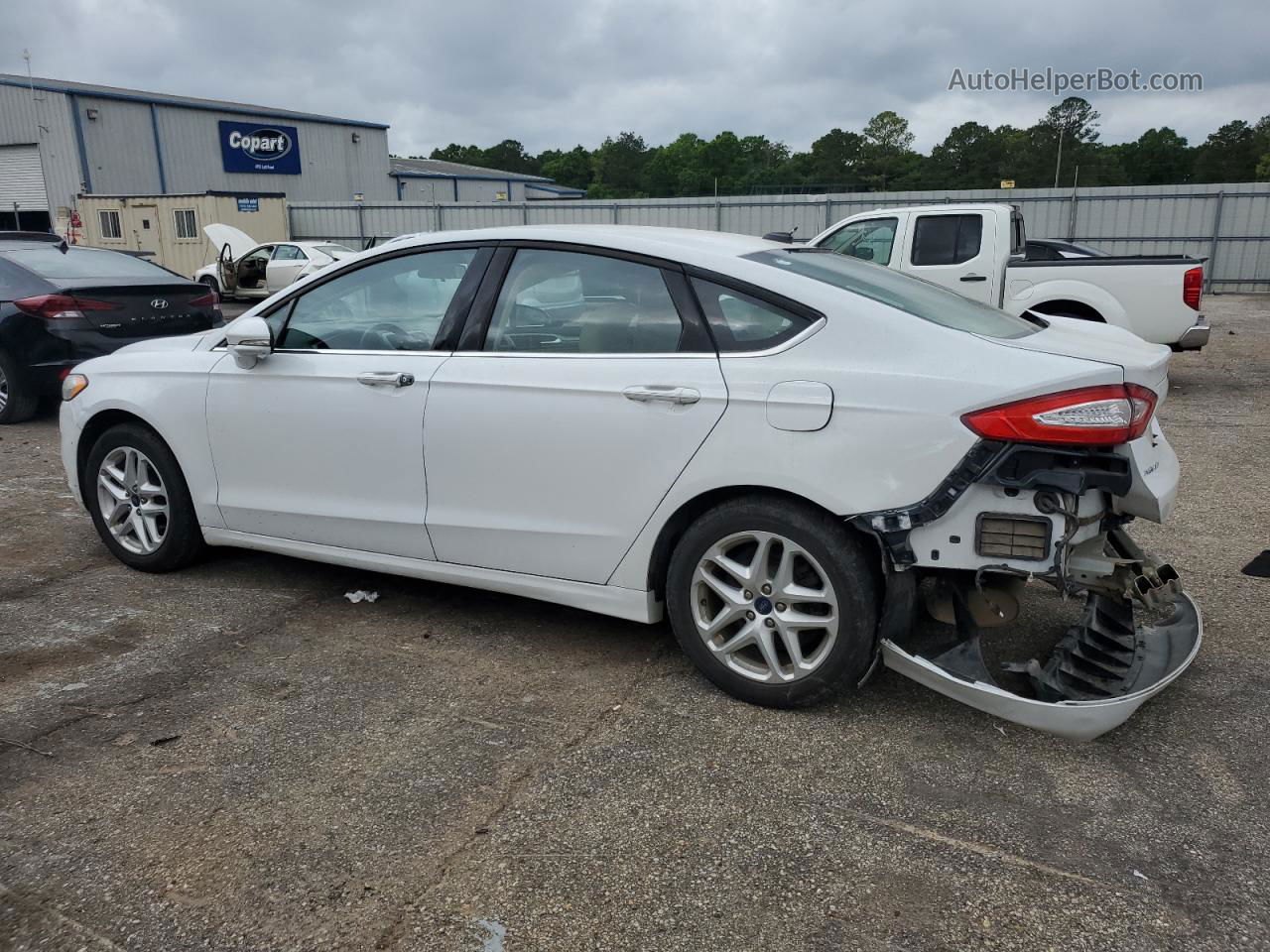 2016 Ford Fusion Se White vin: 3FA6P0H70GR360800