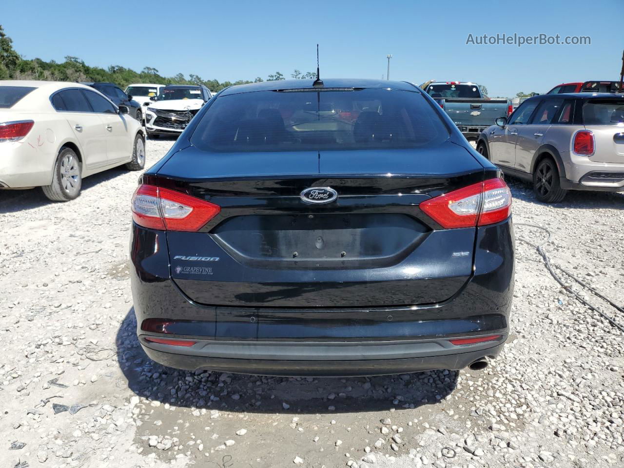 2016 Ford Fusion Se Черный vin: 3FA6P0H70GR373689