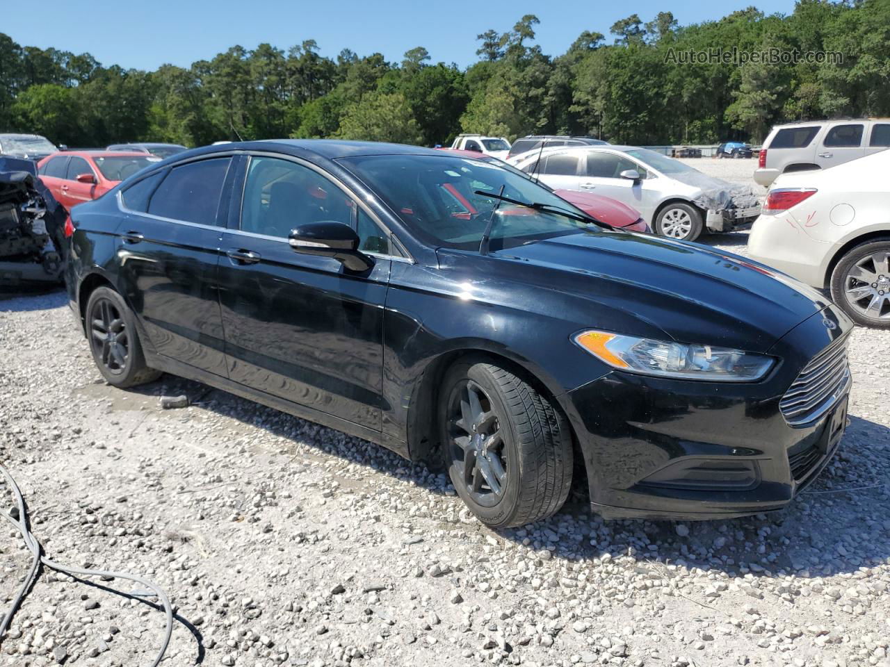 2016 Ford Fusion Se Черный vin: 3FA6P0H70GR373689