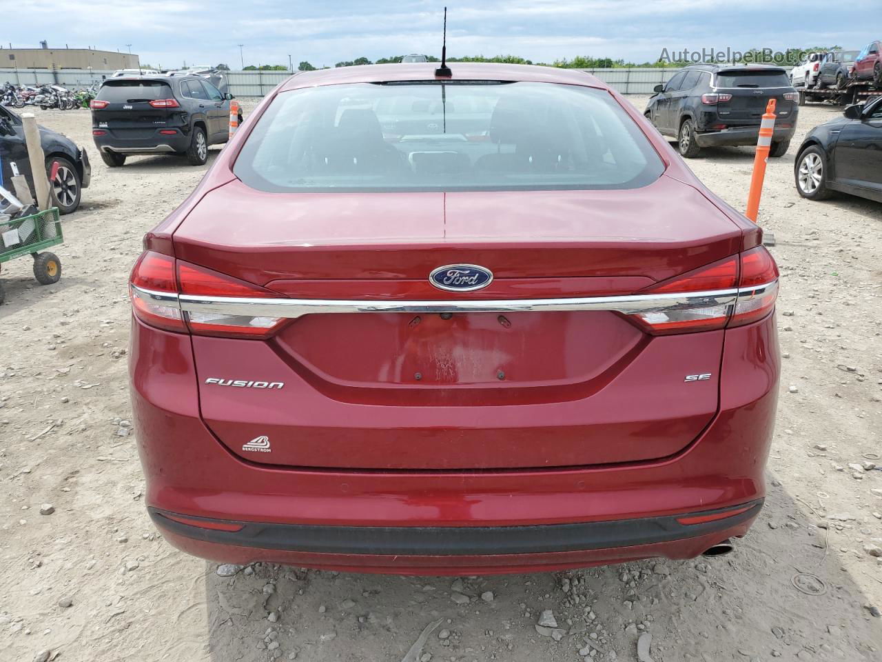 2017 Ford Fusion Se Red vin: 3FA6P0H70HR108580