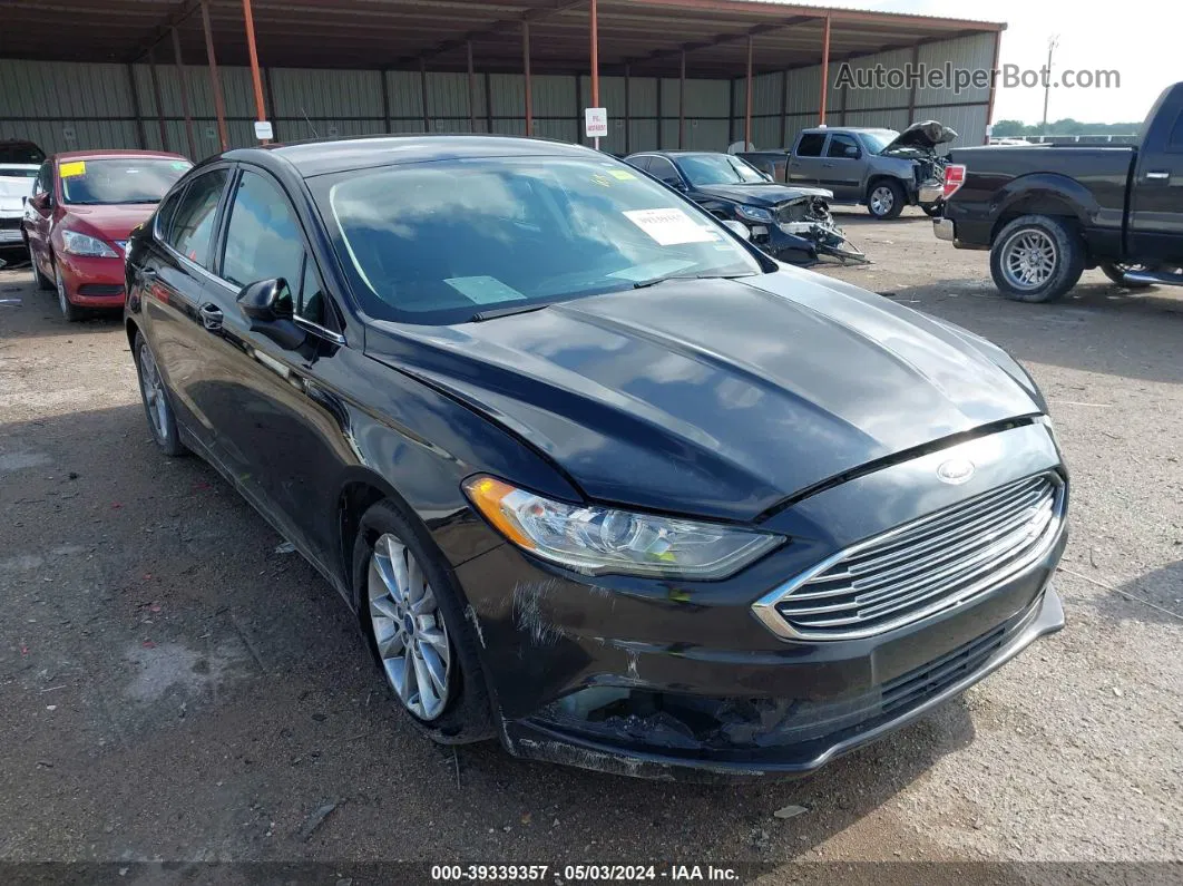 2017 Ford Fusion Se Черный vin: 3FA6P0H70HR142826