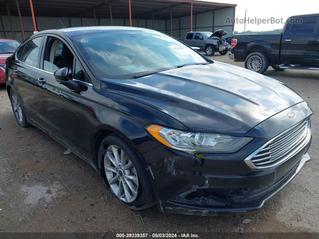 2017 Ford Fusion Se Черный vin: 3FA6P0H70HR142826