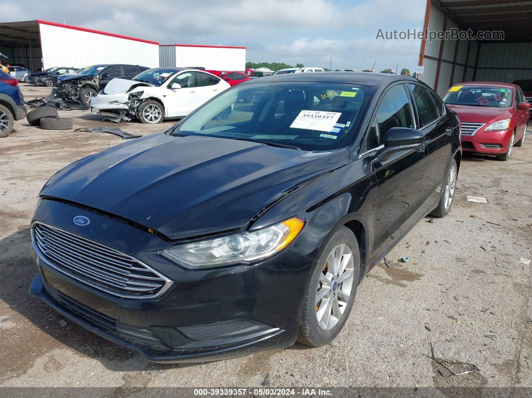 2017 Ford Fusion Se Черный vin: 3FA6P0H70HR142826