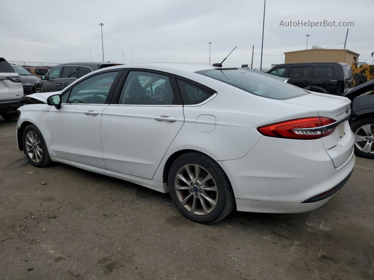 2017 Ford Fusion Se White vin: 3FA6P0H70HR171419