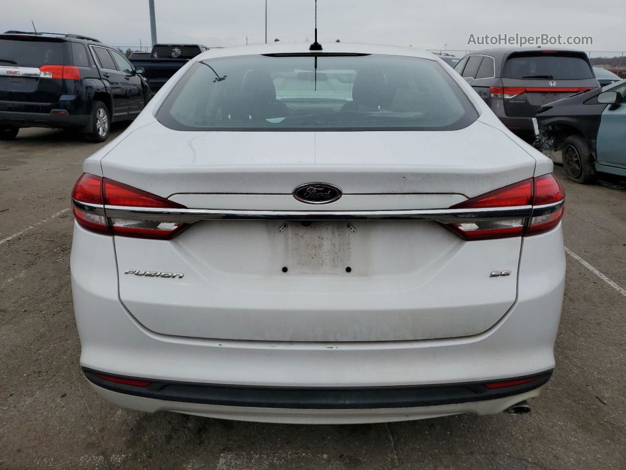 2017 Ford Fusion Se Белый vin: 3FA6P0H70HR171419