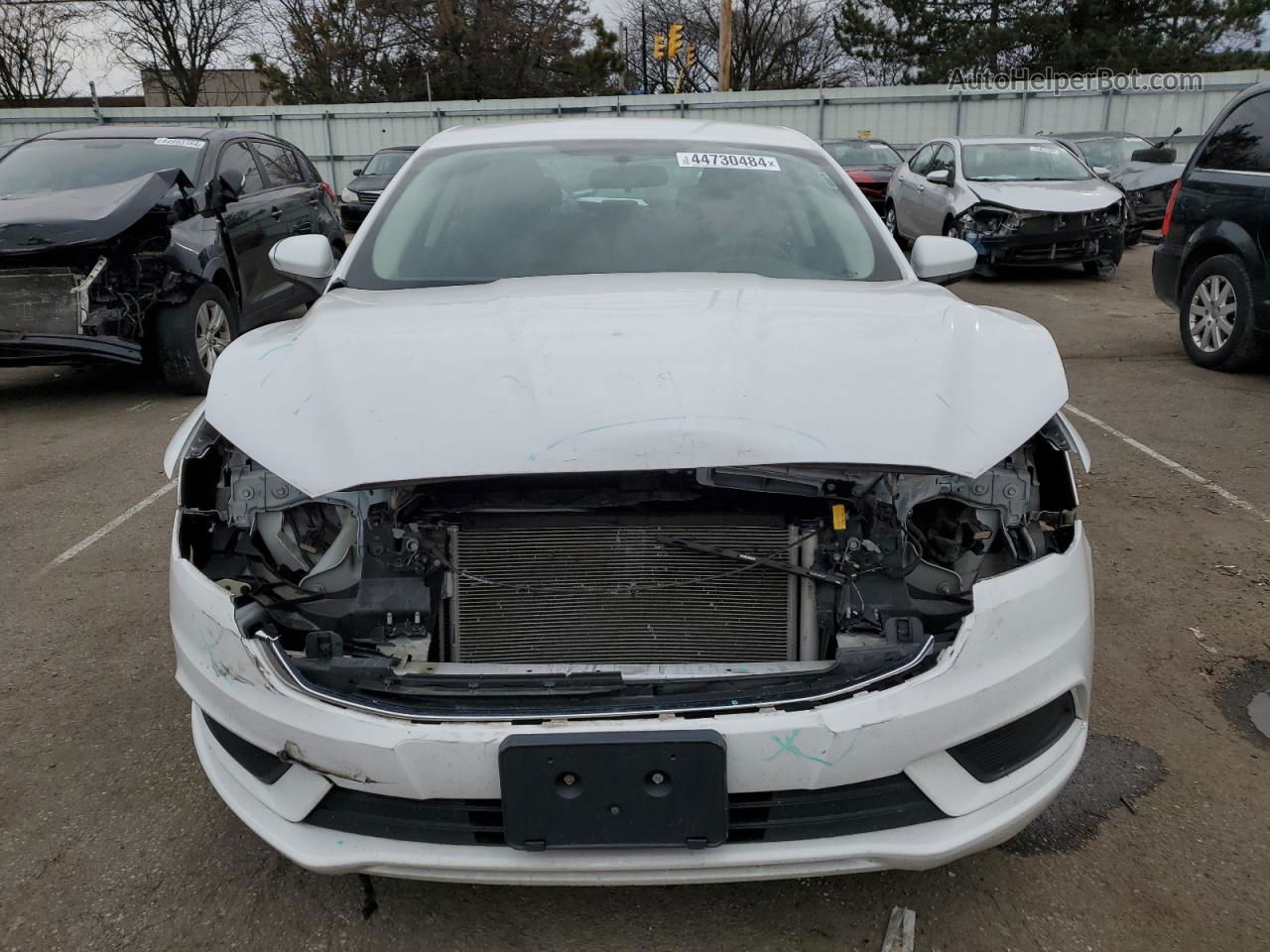 2017 Ford Fusion Se White vin: 3FA6P0H70HR171419