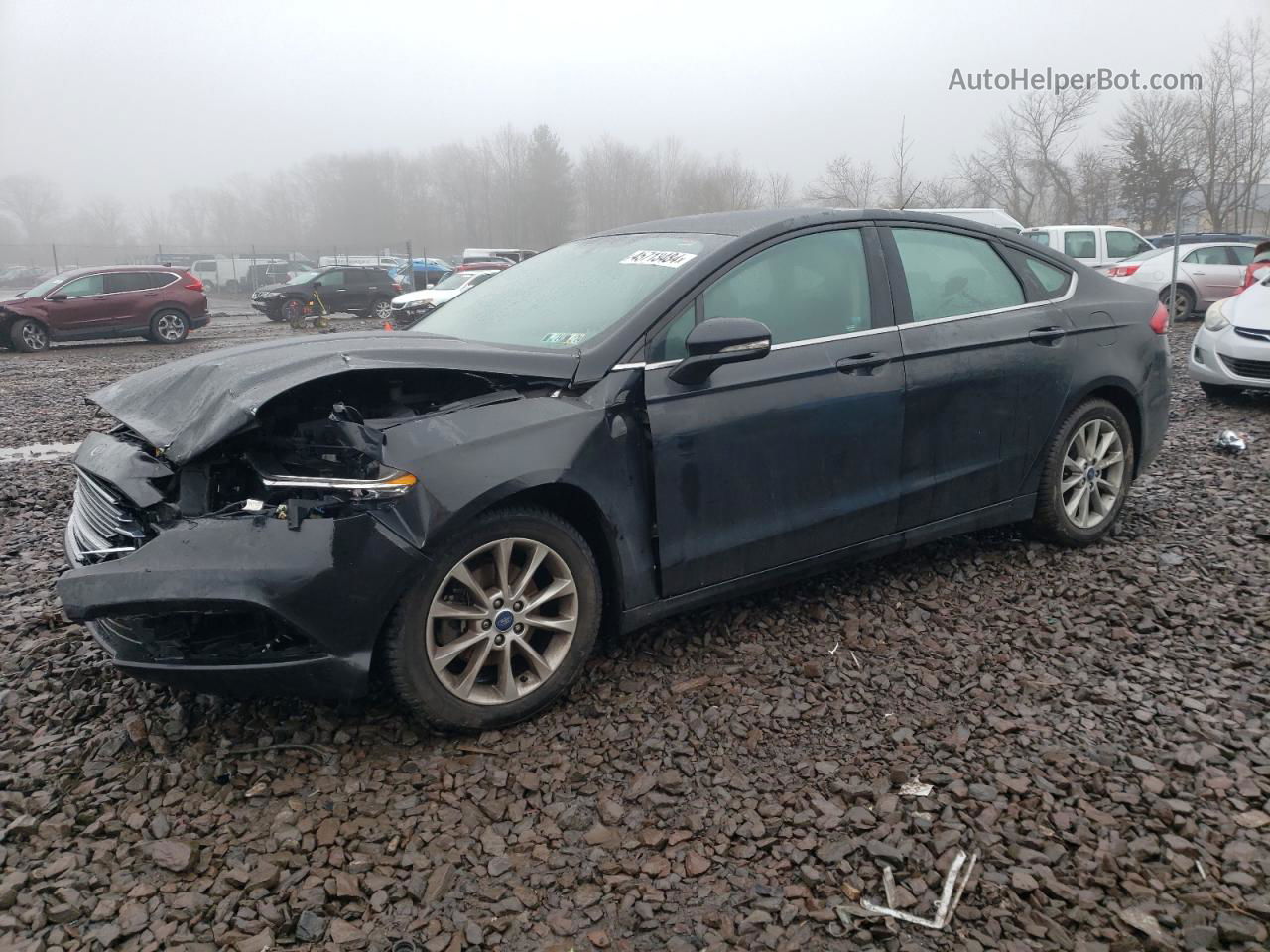 2017 Ford Fusion Se Black vin: 3FA6P0H70HR269091