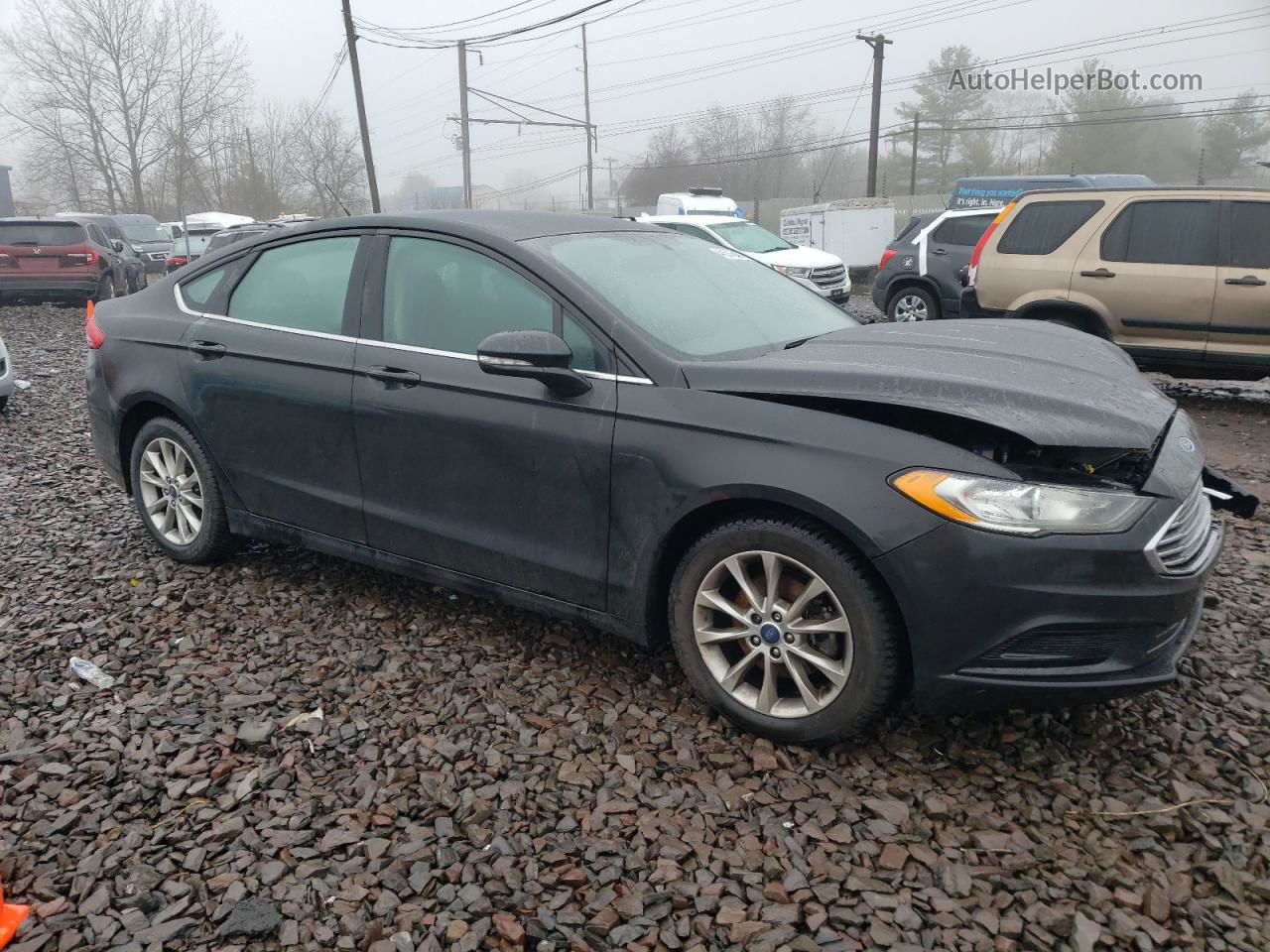 2017 Ford Fusion Se Black vin: 3FA6P0H70HR269091