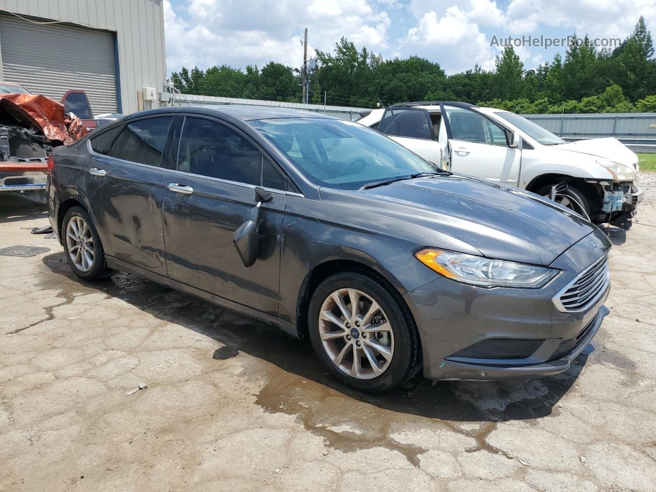 2017 Ford Fusion Se Gray vin: 3FA6P0H70HR370034