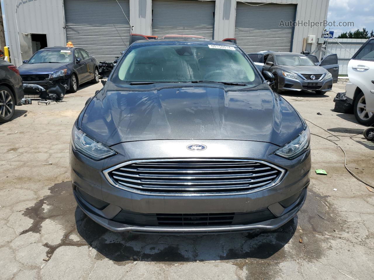 2017 Ford Fusion Se Gray vin: 3FA6P0H70HR370034