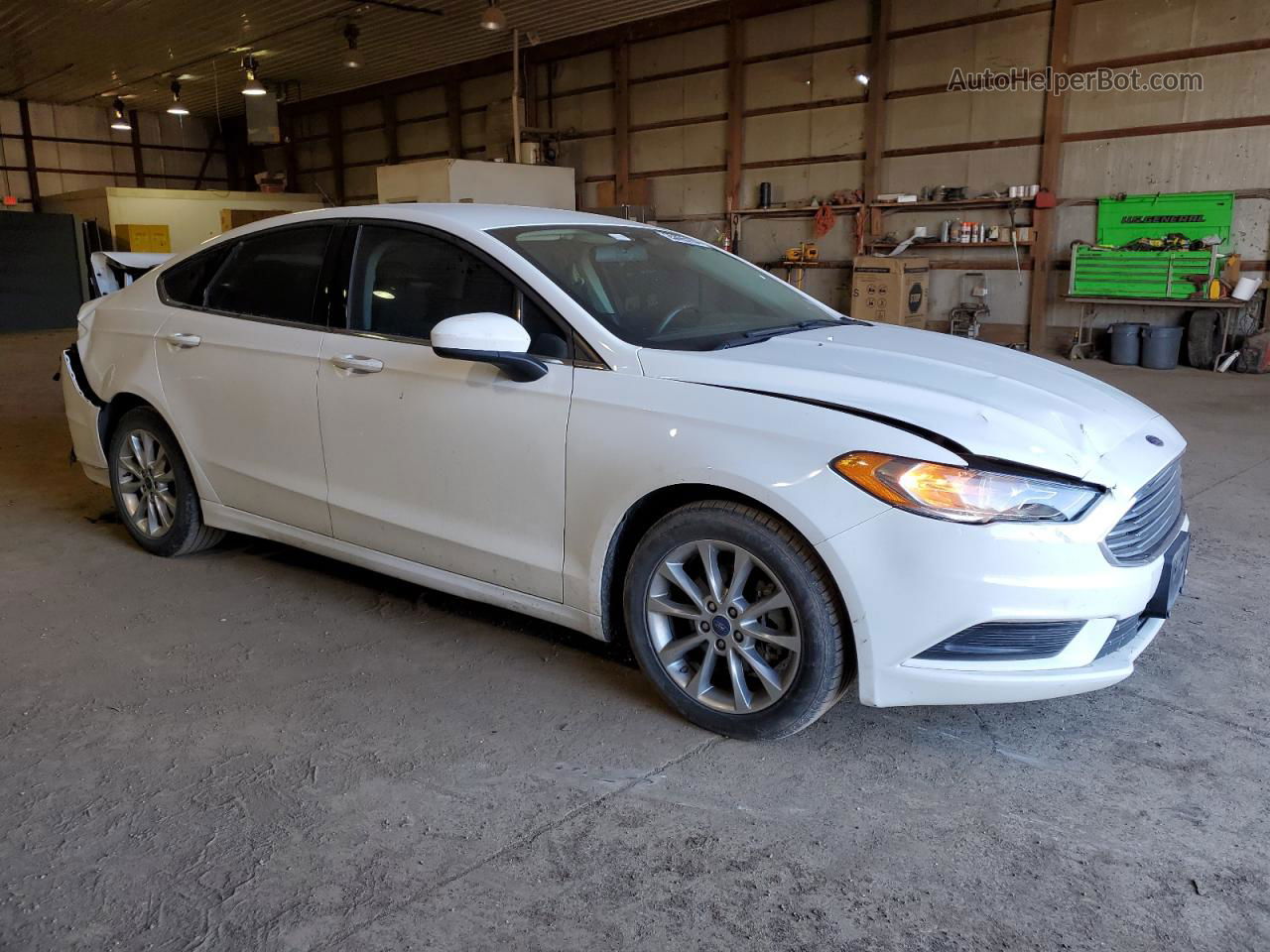 2017 Ford Fusion Se White vin: 3FA6P0H70HR370812