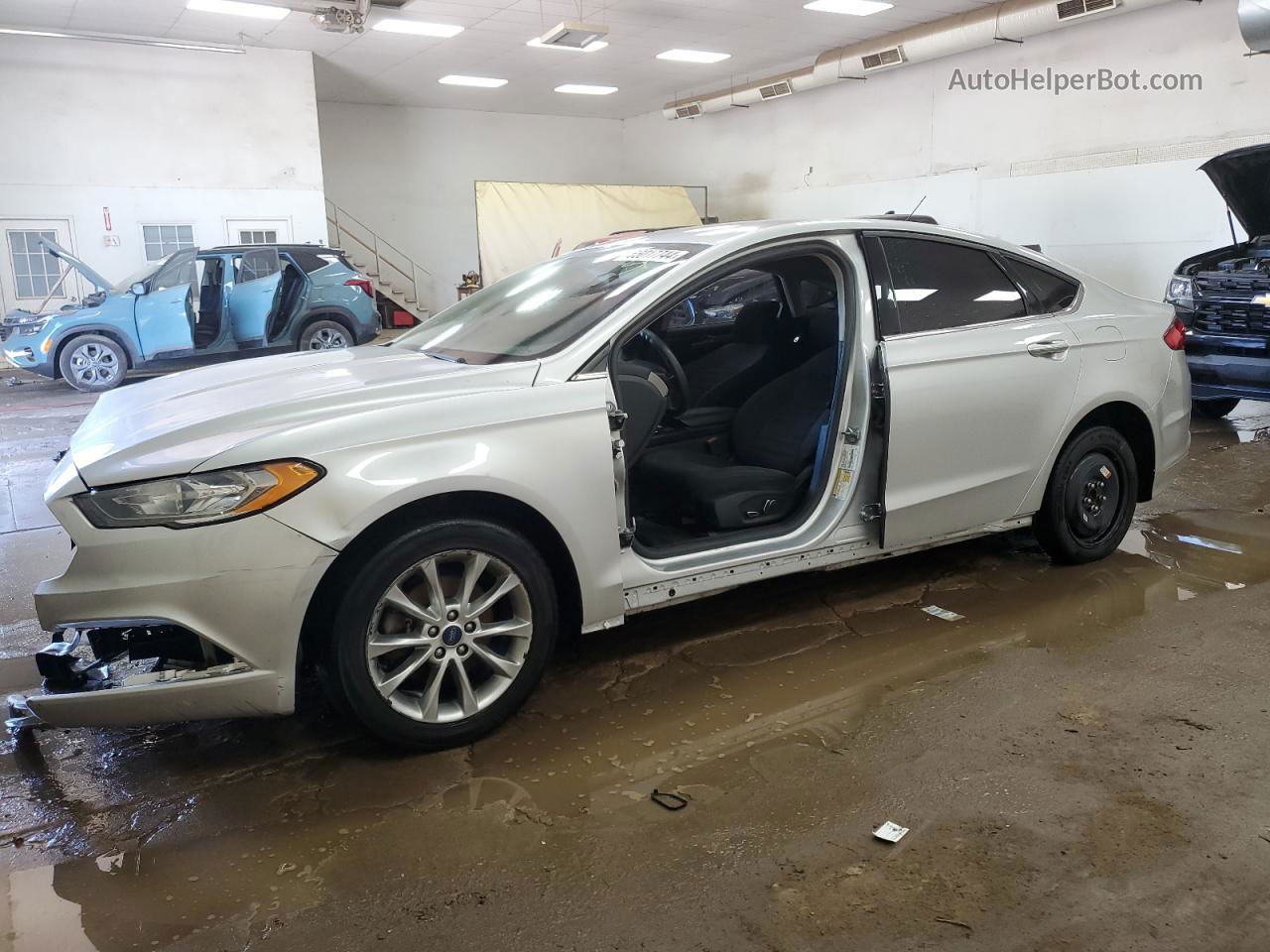 2017 Ford Fusion Se Silver vin: 3FA6P0H70HR394611