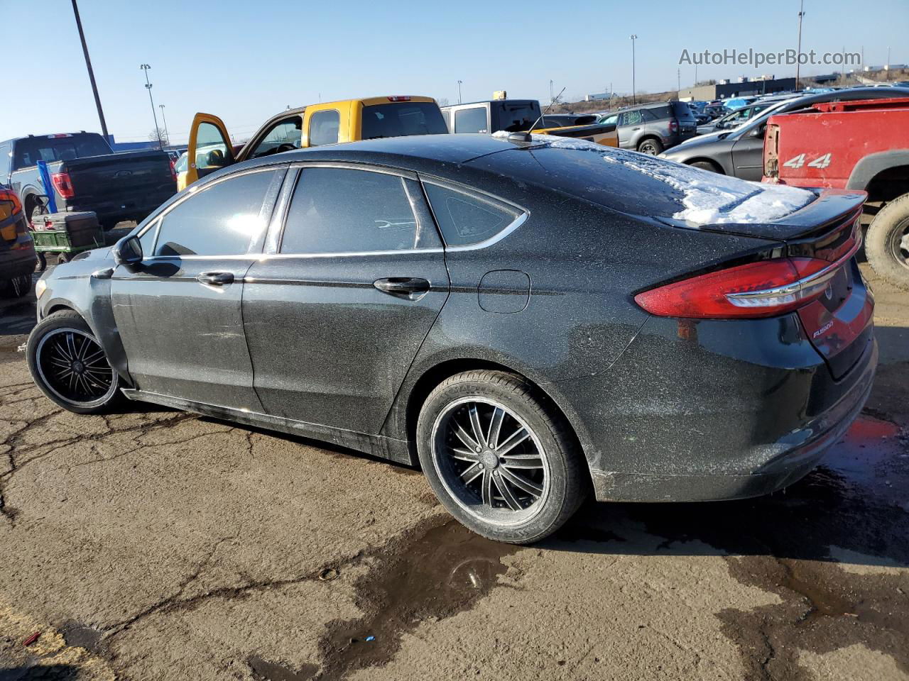 2017 Ford Fusion Se Black vin: 3FA6P0H70HR395449