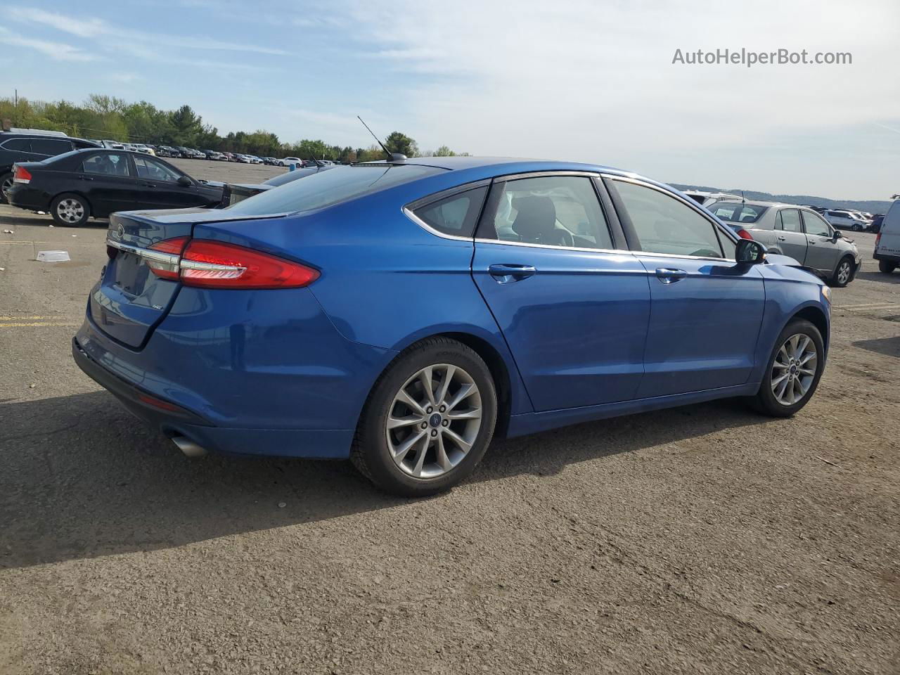 2017 Ford Fusion Se Blue vin: 3FA6P0H70HR401783