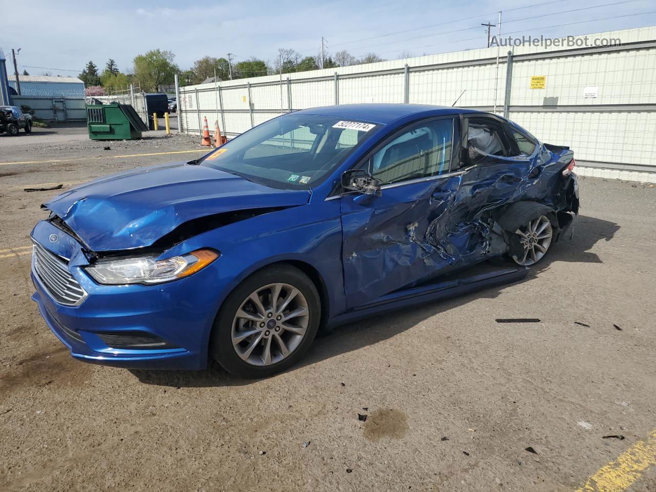 2017 Ford Fusion Se Синий vin: 3FA6P0H70HR401783