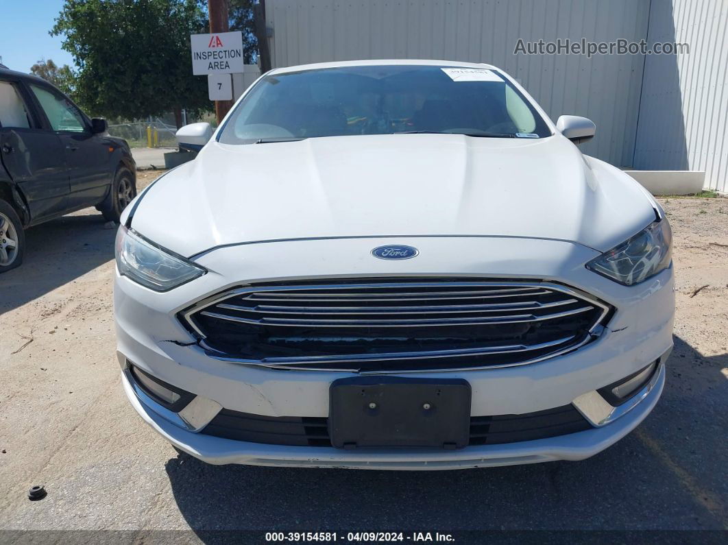 2018 Ford Fusion Se White vin: 3FA6P0H70JR115213