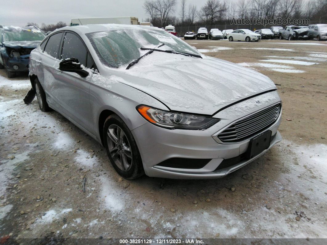 2018 Ford Fusion Se Silver vin: 3FA6P0H70JR198223