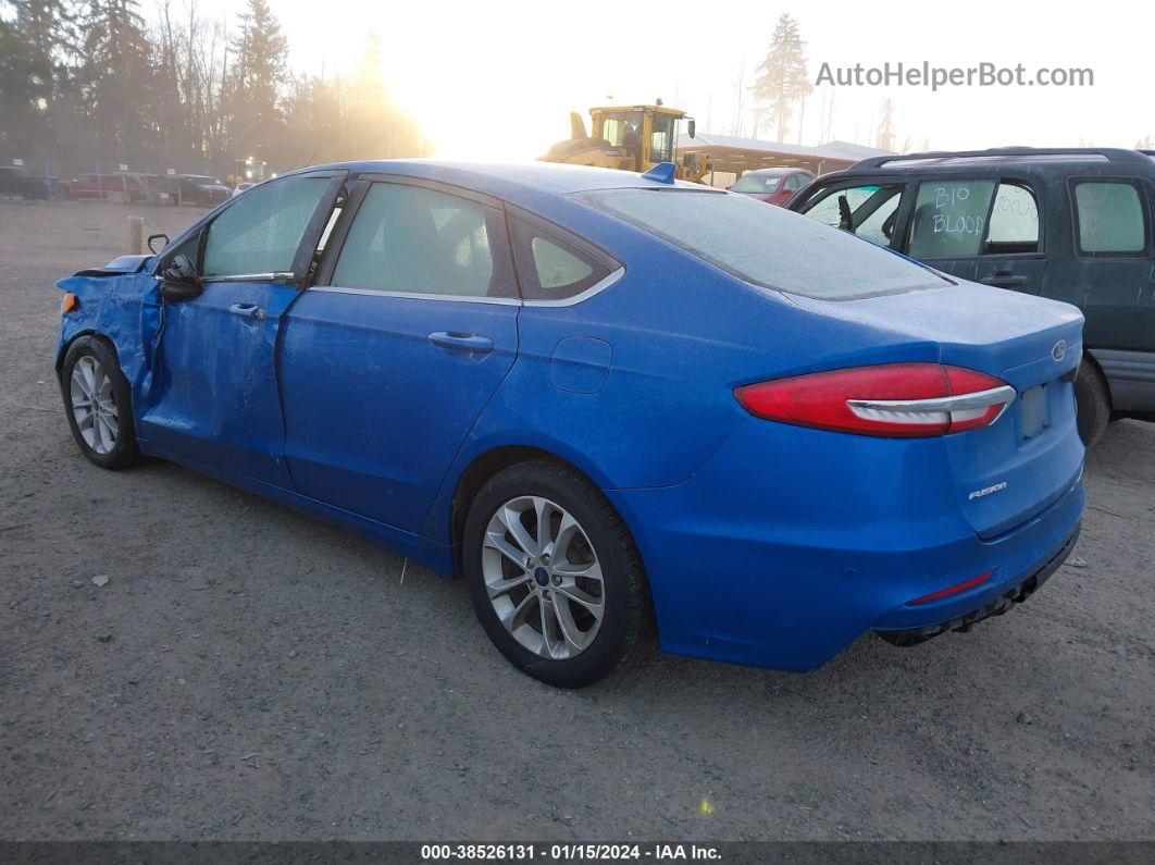 2020 Ford Fusion Se Blue vin: 3FA6P0H70LR217601