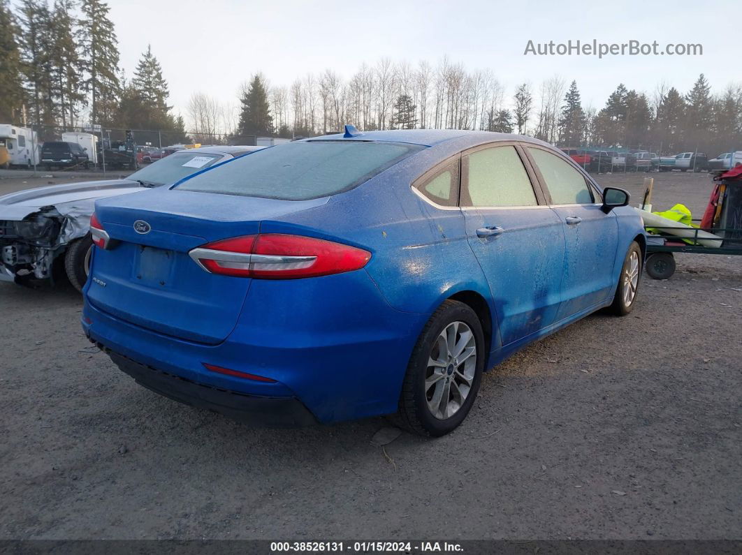 2020 Ford Fusion Se Blue vin: 3FA6P0H70LR217601