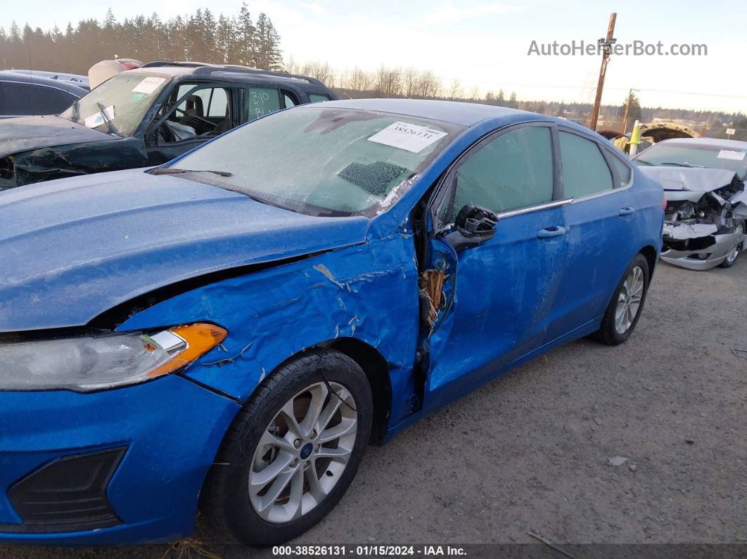 2020 Ford Fusion Se Blue vin: 3FA6P0H70LR217601