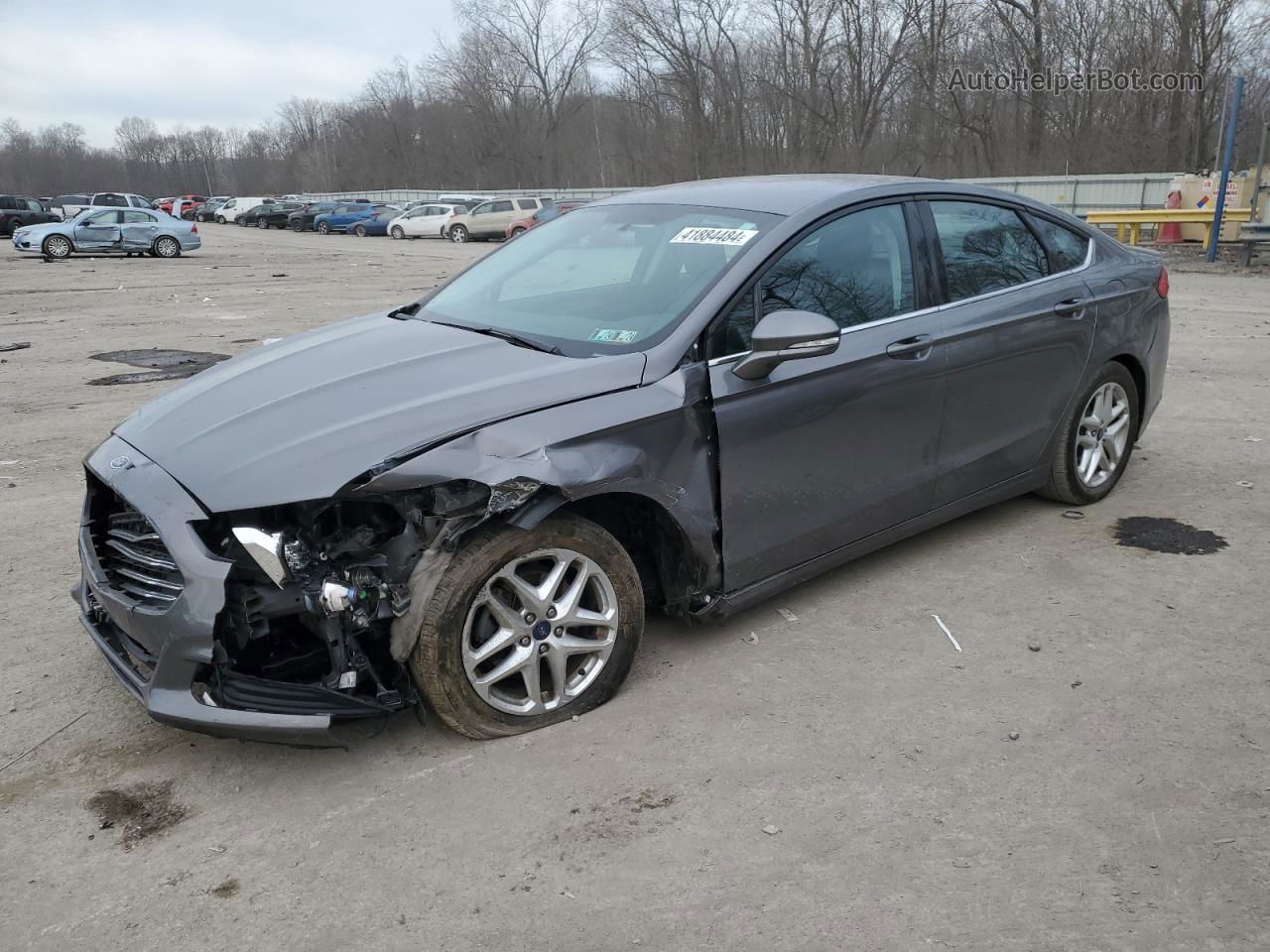 2013 Ford Fusion Se Gray vin: 3FA6P0H71DR101535