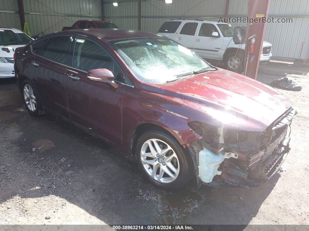 2013 Ford Fusion Se Burgundy vin: 3FA6P0H71DR127908