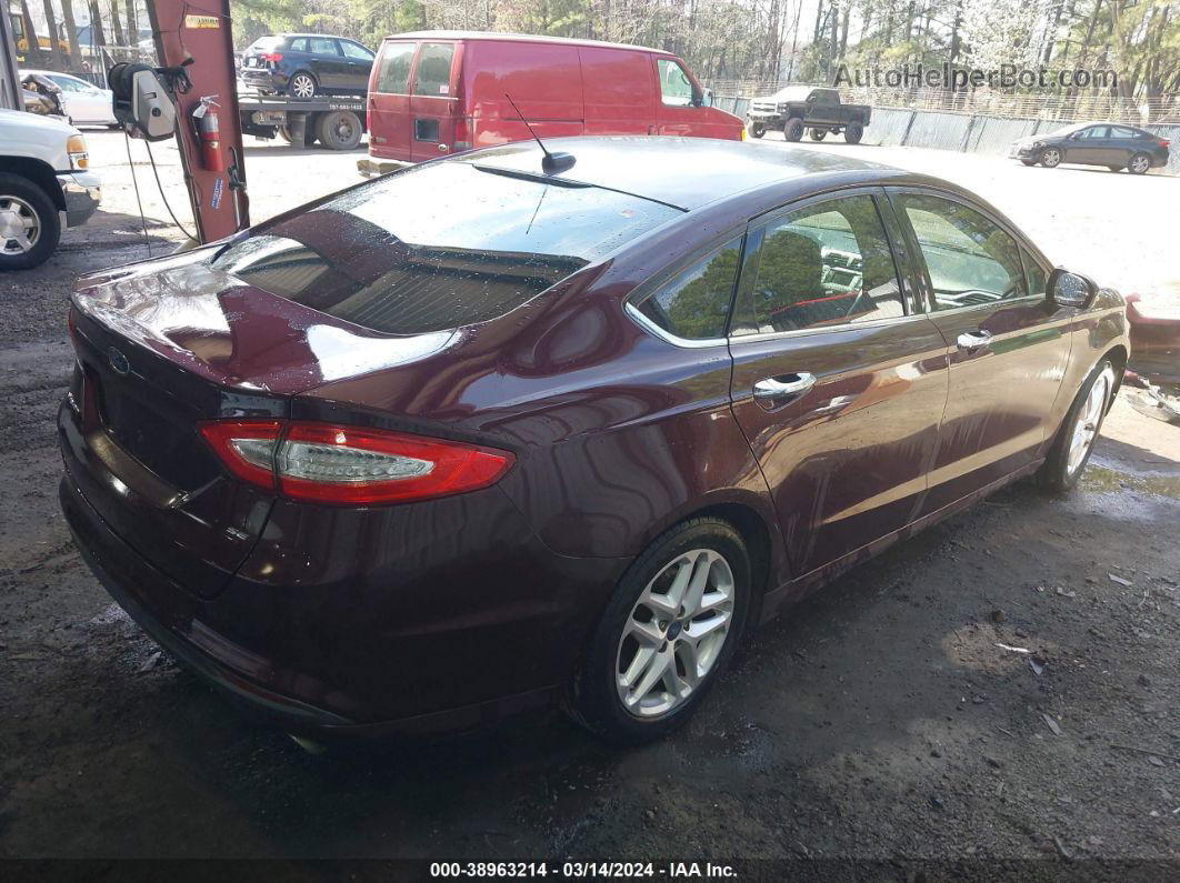 2013 Ford Fusion Se Burgundy vin: 3FA6P0H71DR127908