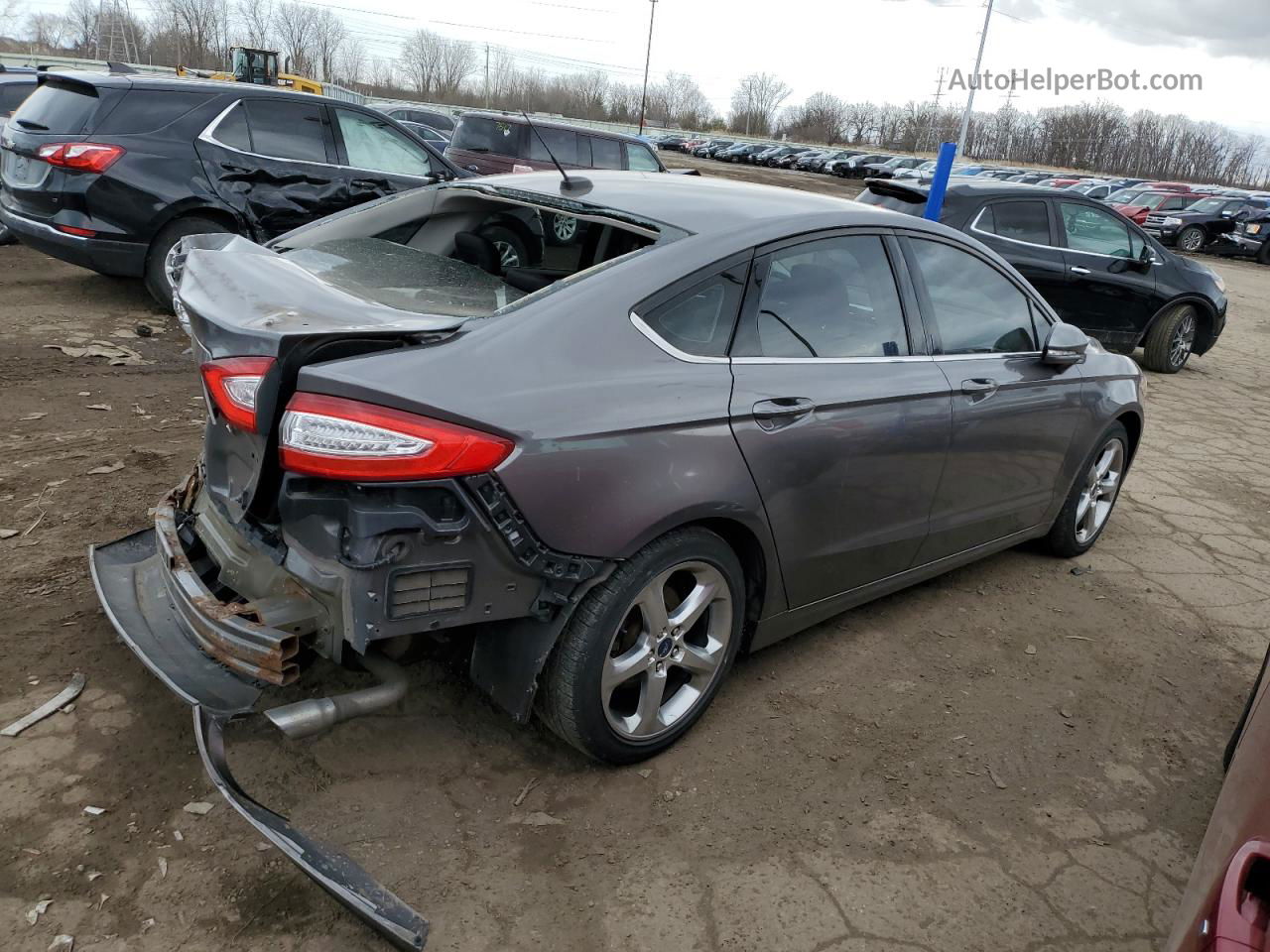 2013 Ford Fusion Se Gray vin: 3FA6P0H71DR296181