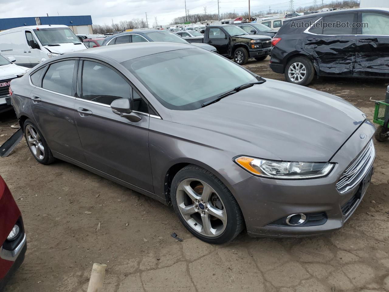 2013 Ford Fusion Se Gray vin: 3FA6P0H71DR296181