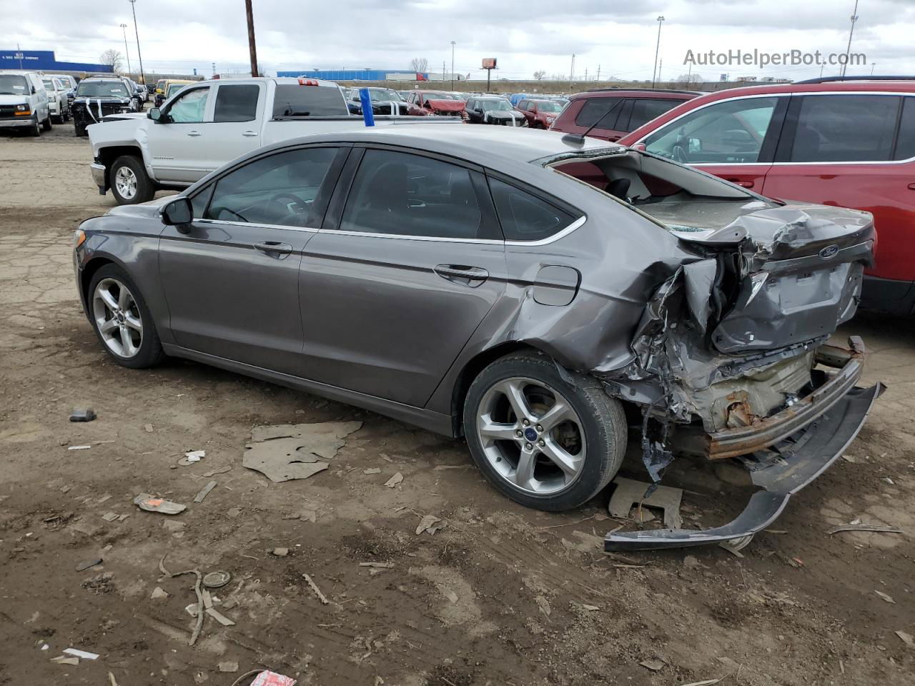 2013 Ford Fusion Se Gray vin: 3FA6P0H71DR296181