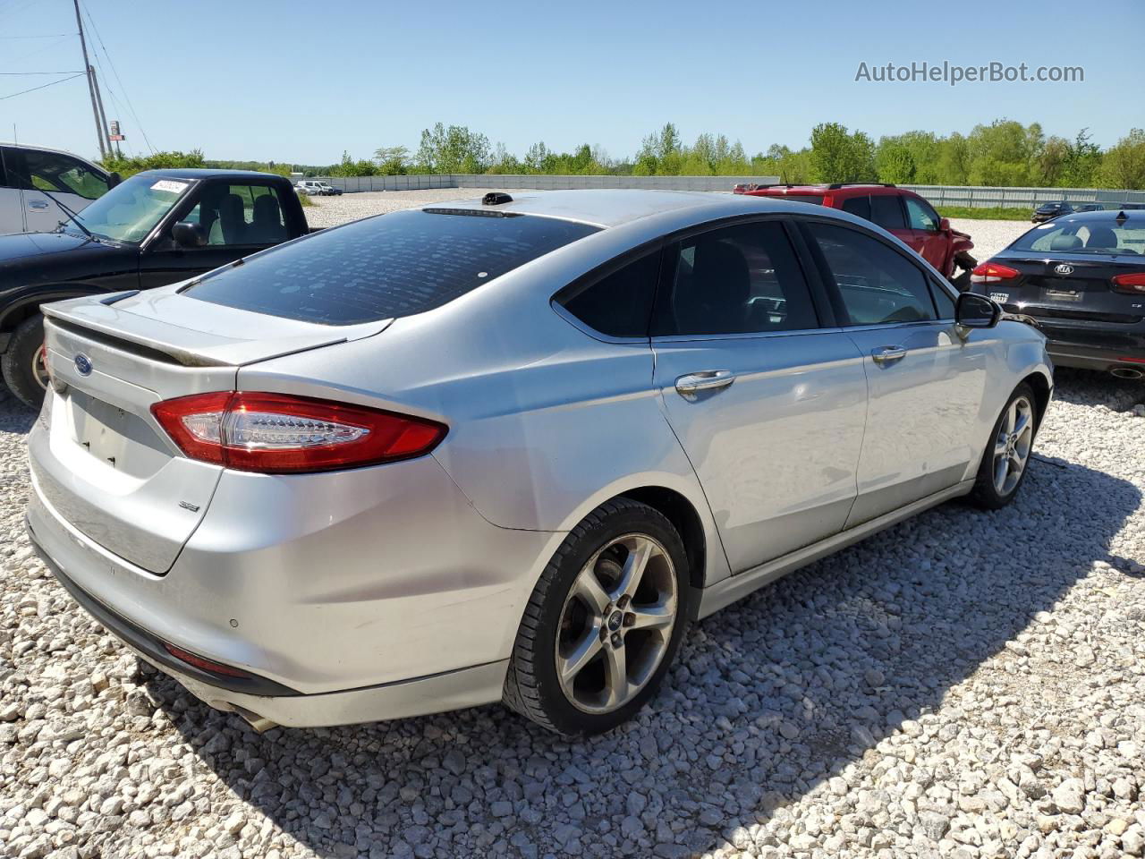 2013 Ford Fusion Se Silver vin: 3FA6P0H71DR359182