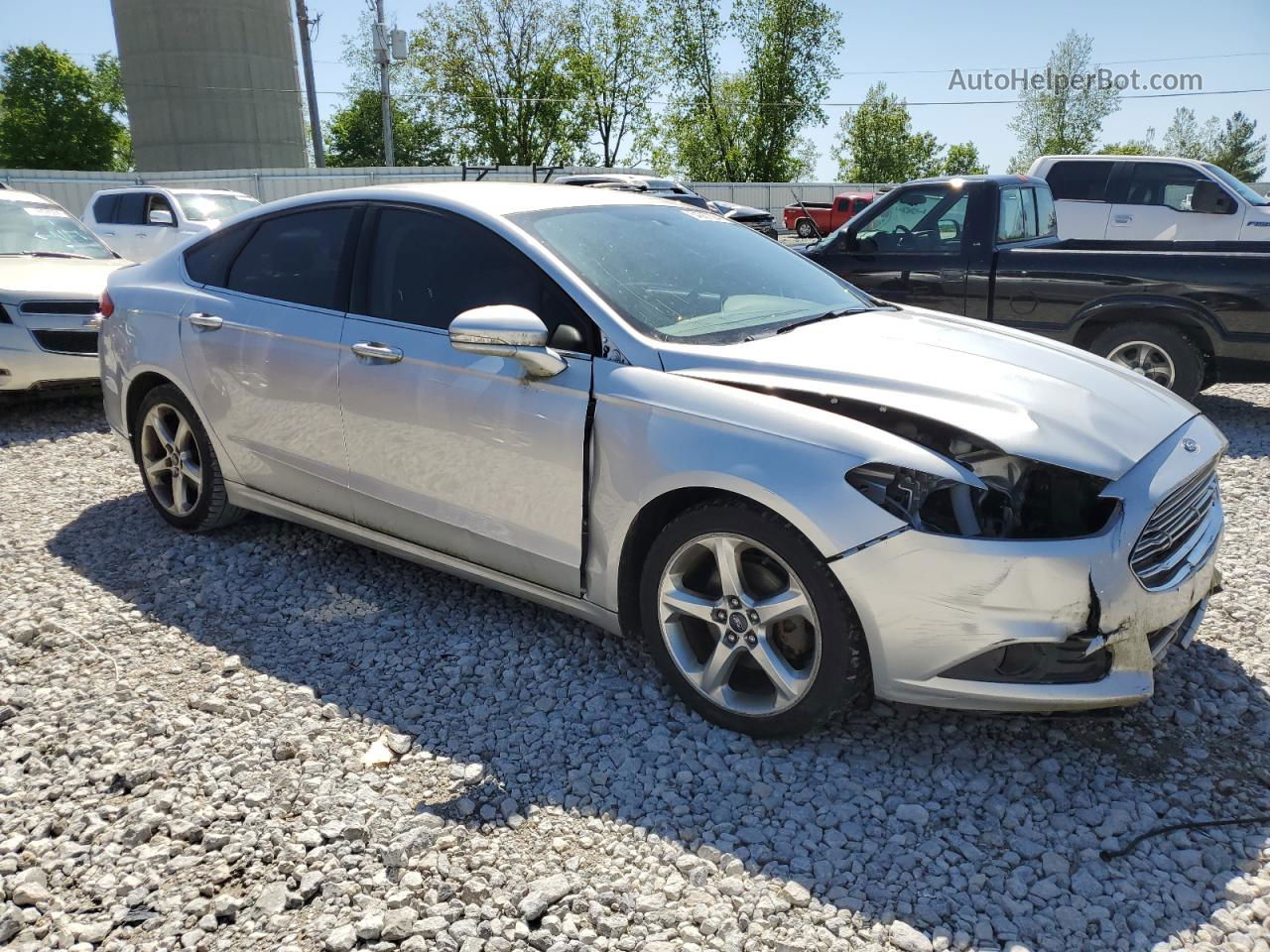 2013 Ford Fusion Se Silver vin: 3FA6P0H71DR359182