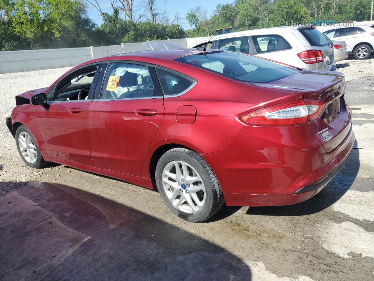 2014 Ford Fusion Se Red vin: 3FA6P0H71ER137257