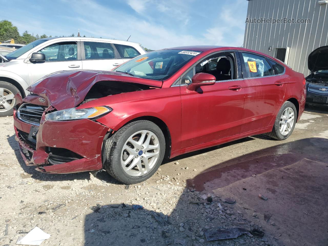 2014 Ford Fusion Se Red vin: 3FA6P0H71ER137257