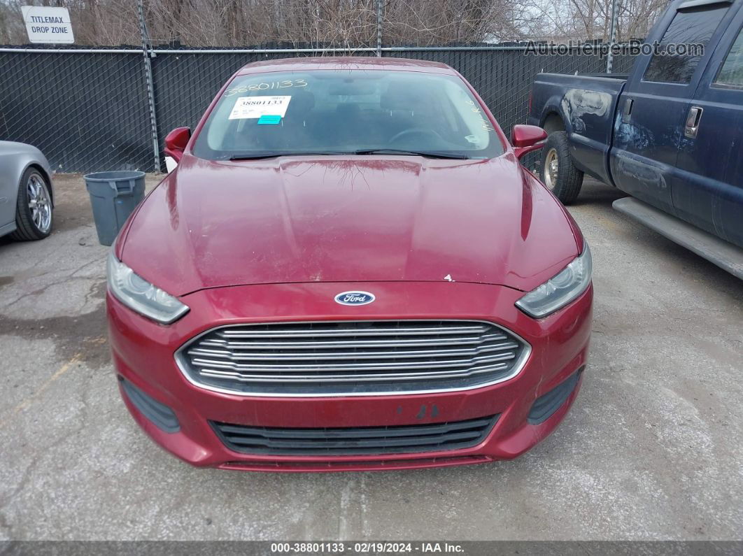 2014 Ford Fusion Se Red vin: 3FA6P0H71ER138389