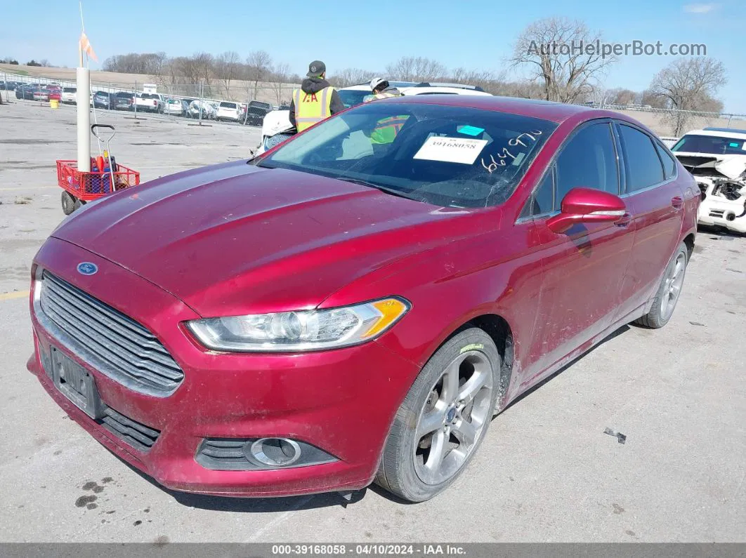 2014 Ford Fusion Se Red vin: 3FA6P0H71ER163079