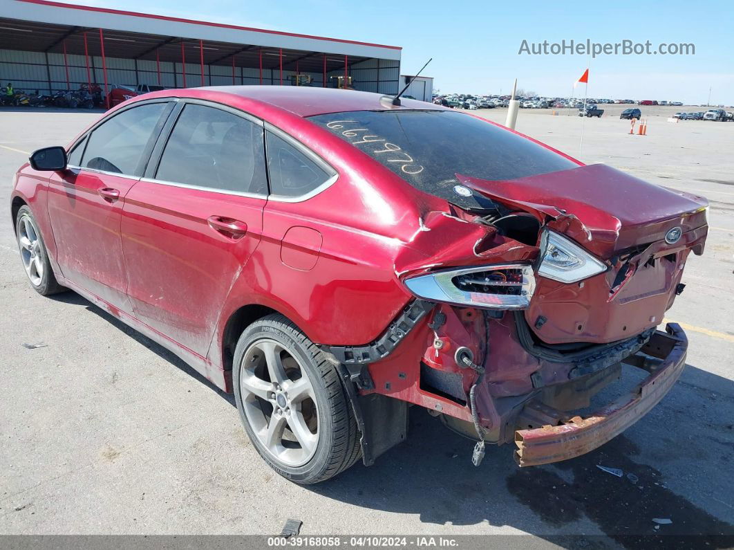 2014 Ford Fusion Se Red vin: 3FA6P0H71ER163079