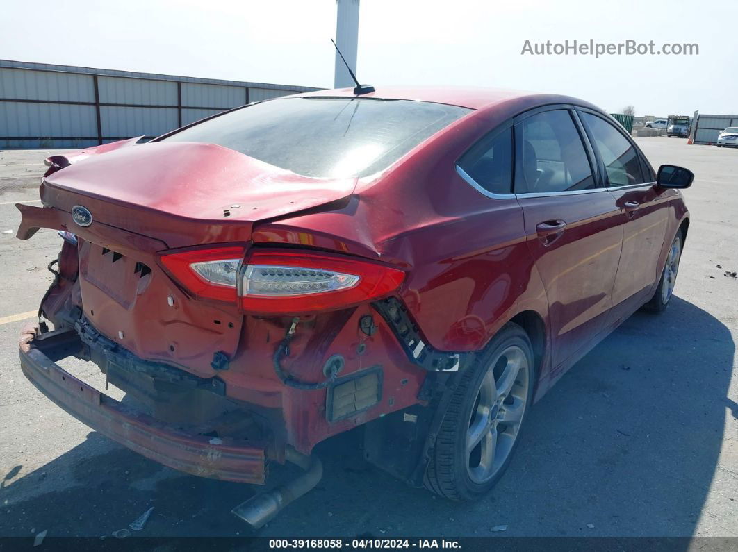 2014 Ford Fusion Se Red vin: 3FA6P0H71ER163079