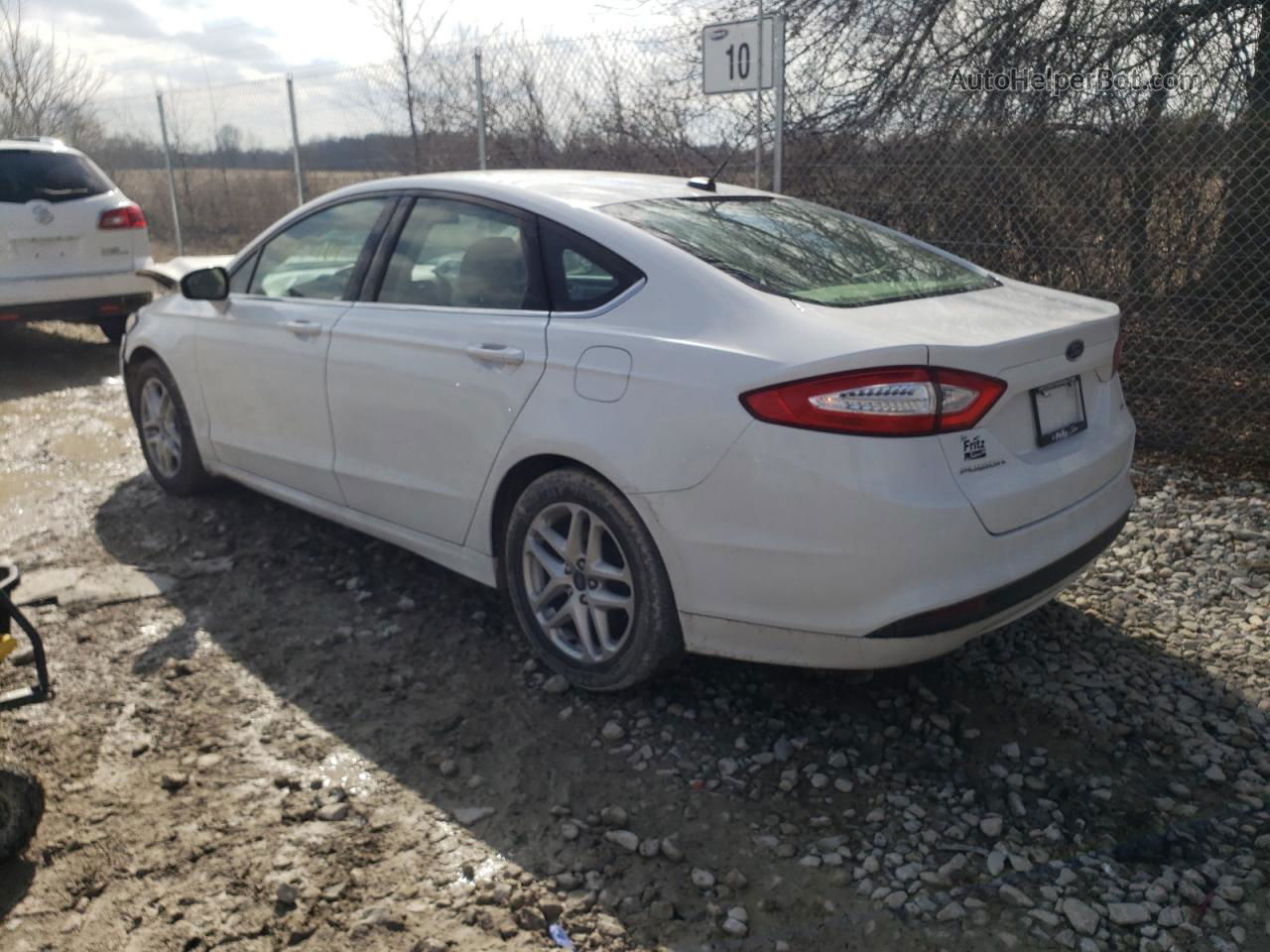 2014 Ford Fusion Se White vin: 3FA6P0H71ER339645