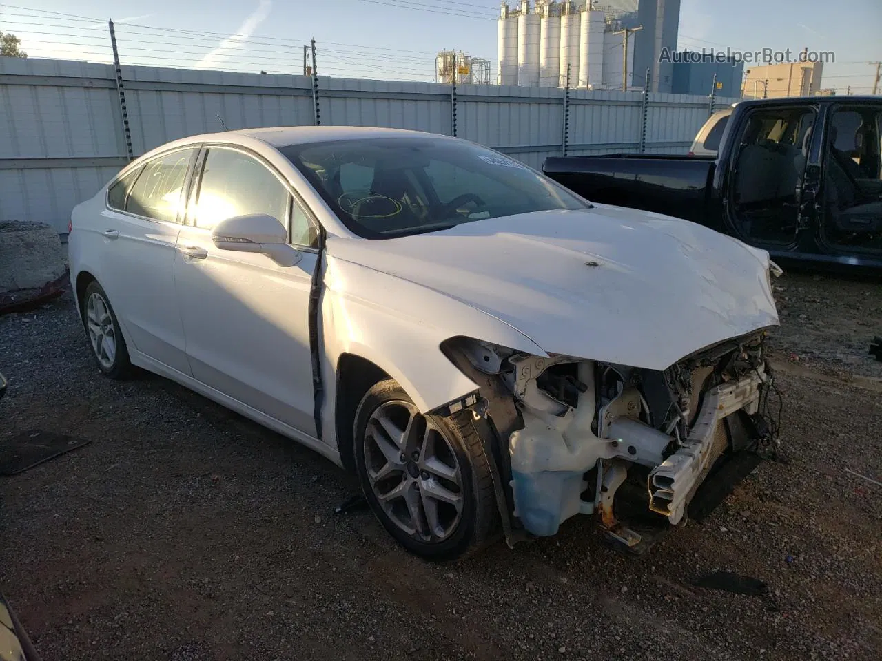 2014 Ford Fusion Se White vin: 3FA6P0H71ER351780