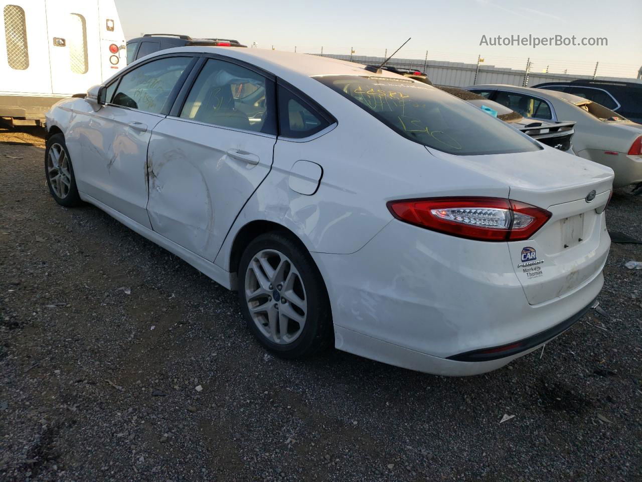 2014 Ford Fusion Se White vin: 3FA6P0H71ER351780