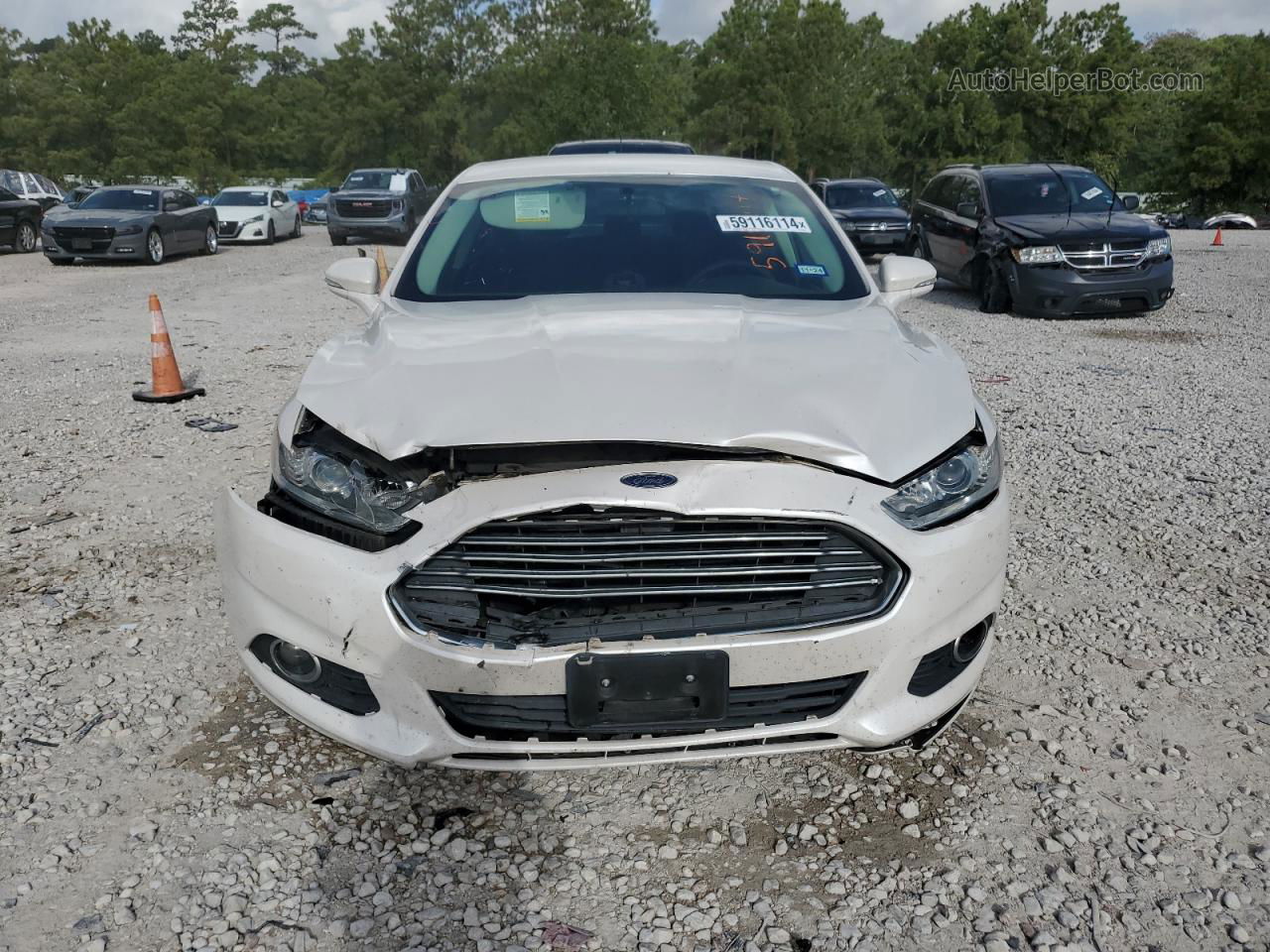 2014 Ford Fusion Se White vin: 3FA6P0H71ER365405