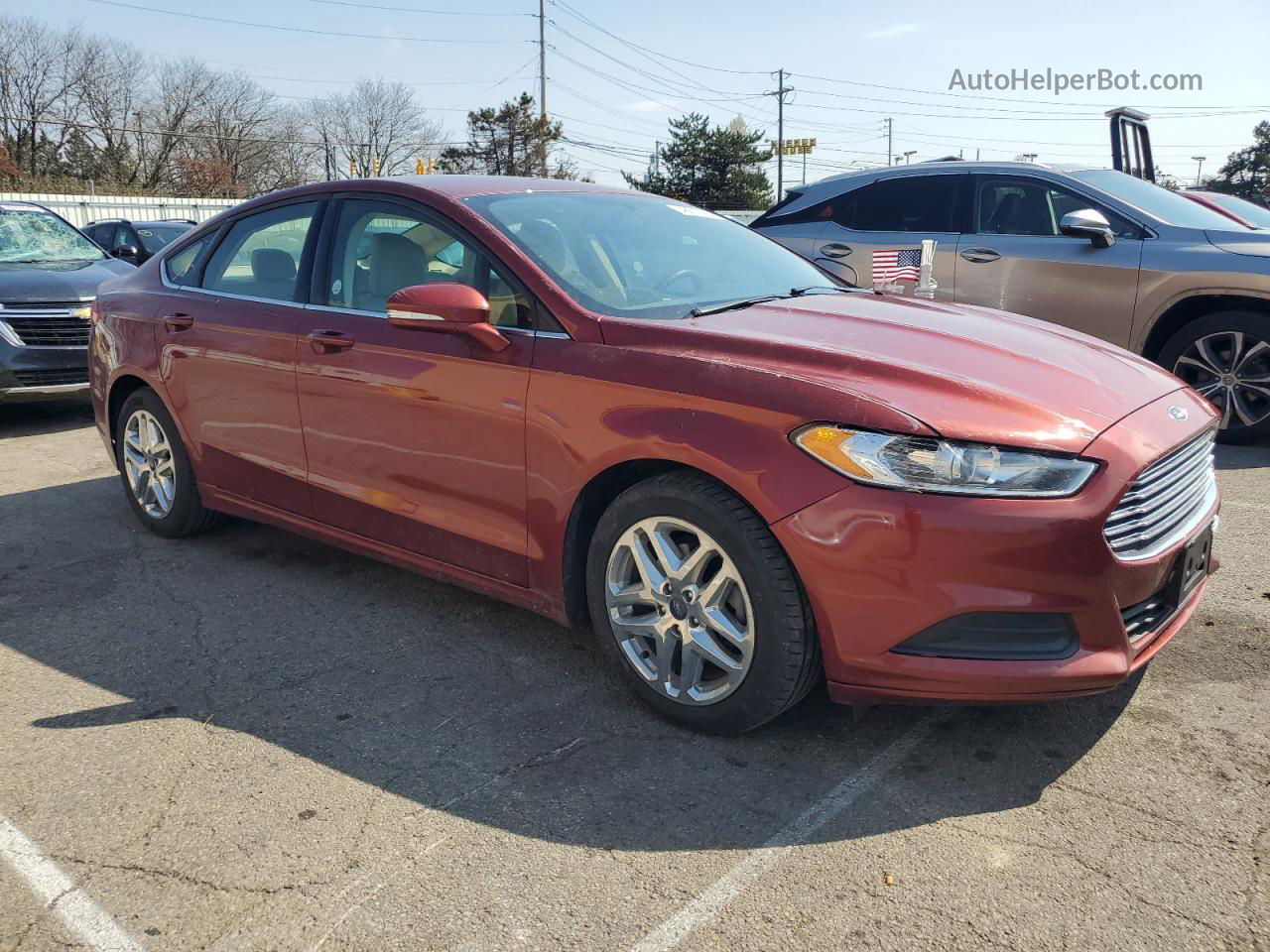 2014 Ford Fusion Se Red vin: 3FA6P0H71ER389820