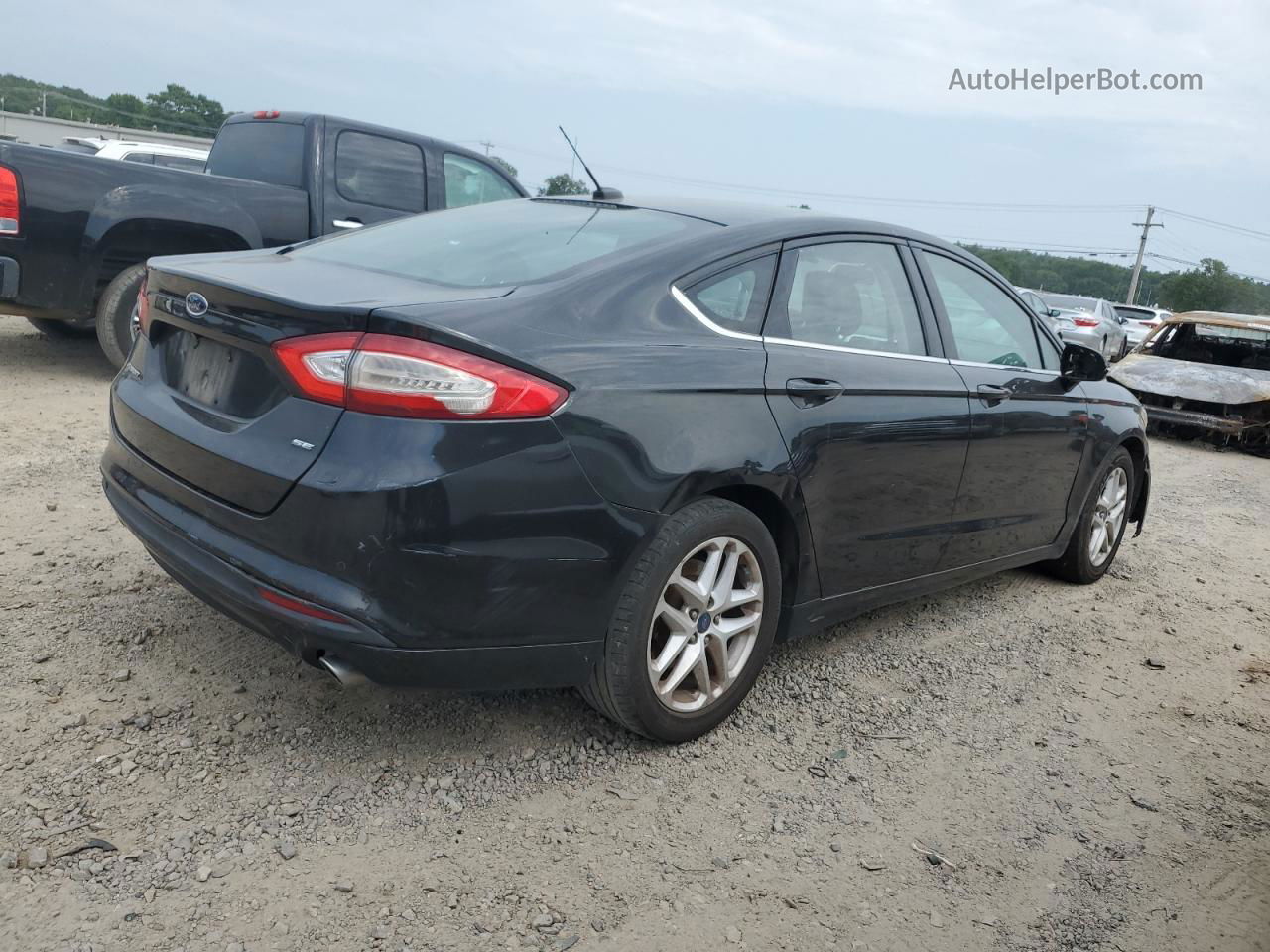 2015 Ford Fusion Se Black vin: 3FA6P0H71FR145876