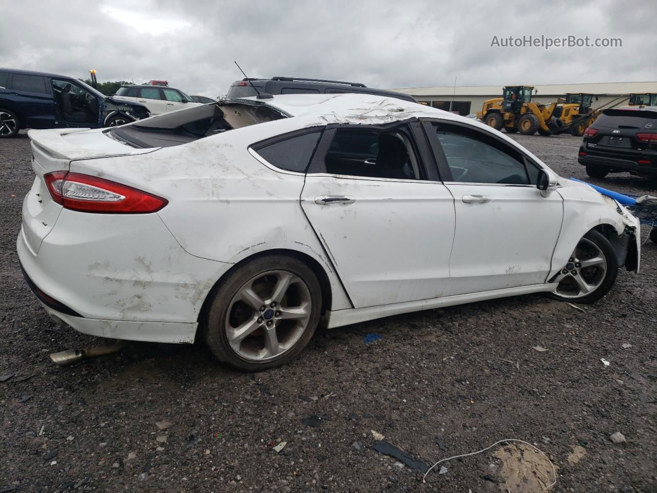 2015 Ford Fusion Se White vin: 3FA6P0H71FR177808